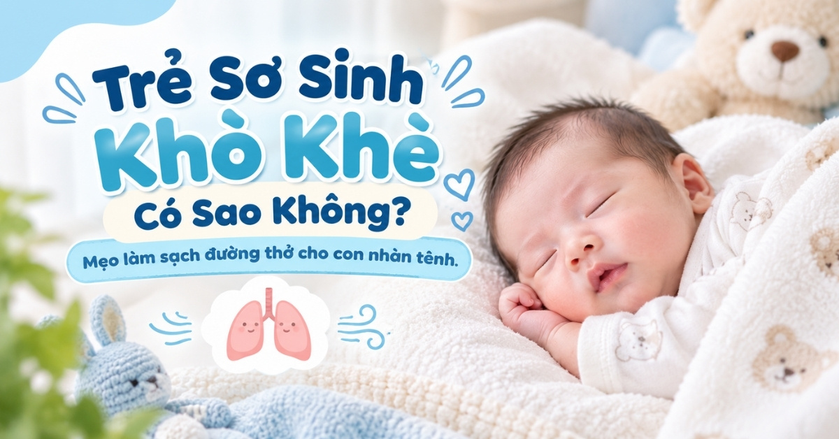 Trẻ sơ sinh khò khè có sao không? Cách xử lý cho mẹ