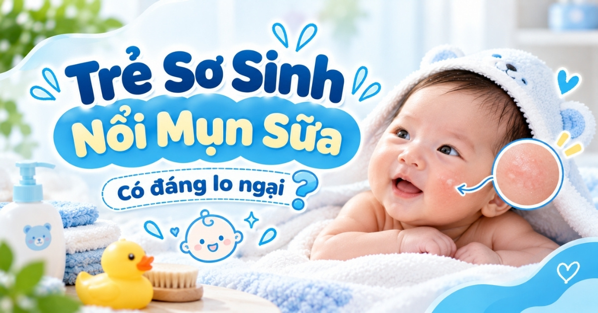 Trẻ Sơ Sinh Nổi Mụn Sữa Có Nguy Hiểm Không? Nguyên Nhân Và Cách Xử Lý